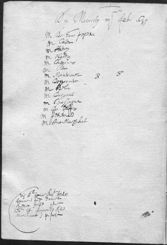 Registre des délibérations municipales 3 février - 31 mai 1637