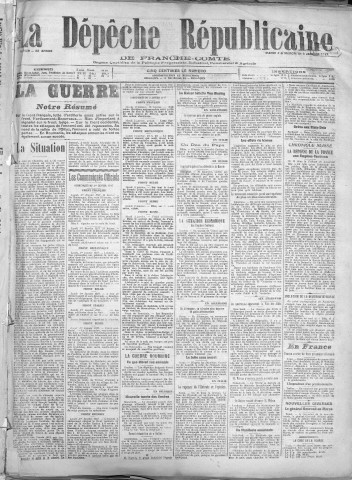 02/01/1917 - La Dépêche républicaine de Franche-Comté [Texte imprimé]