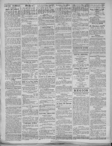 28/12/1921 - La Dépêche républicaine de Franche-Comté [Texte imprimé]