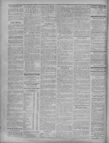 31/10/1919 - La Dépêche républicaine de Franche-Comté [Texte imprimé]
