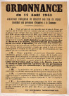 Ordonnance du 14 août 1943 concernant les étrangers à la Commune, affiche