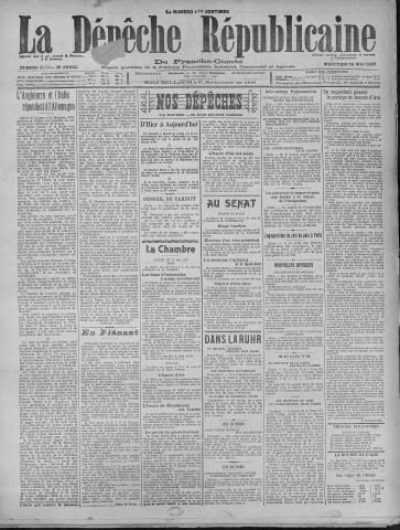 16/05/1923 - La Dépêche républicaine de Franche-Comté [Texte imprimé]