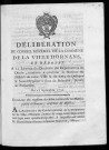 Délibérations du conseil général de la commune de la ville d'Ornans en réponse à la lettre du directoire du département du Doubs, tendante à procurer, la réunion du district de cette ville et de ceux de Quingey et Saint-Hyppolite à ceux de Besançon, Baume et Pontarlier, du 23 septembre 1790. Extrait des registres des délibérations de la Municipalité d'Ornans, chef-lieu de district
