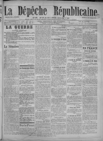 01/09/1917 - La Dépêche républicaine de Franche-Comté [Texte imprimé]