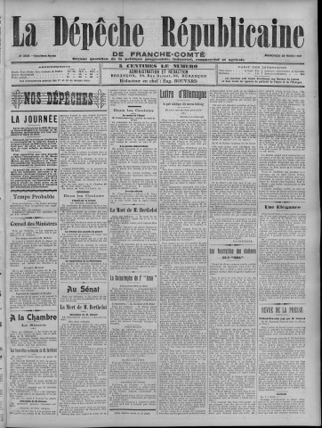 20/03/1907 - La Dépêche républicaine de Franche-Comté [Texte imprimé]