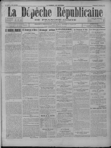 17/10/1930 - La Dépêche républicaine de Franche-Comté [Texte imprimé]