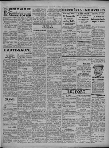 06/06/1939 - Le petit comtois [Texte imprimé] : journal républicain démocratique quotidien