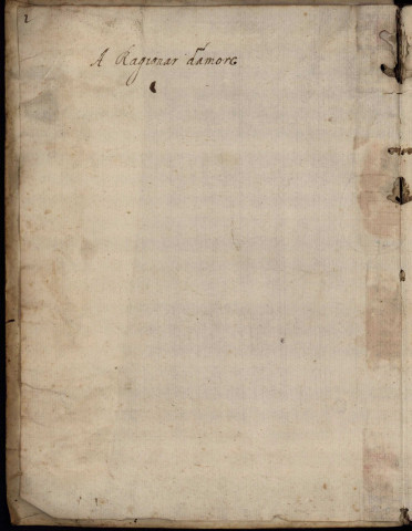 Ms 597 - « A ragionar d'amore, dialogo da Mario Melechini : parte prima »