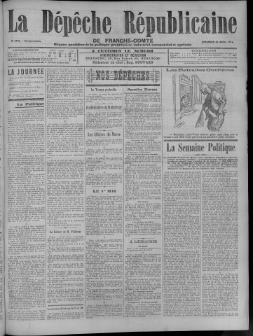 30/04/1911 - La Dépêche républicaine de Franche-Comté [Texte imprimé]