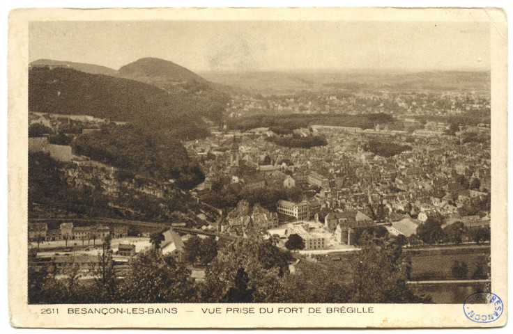 Besançon-les-Bains - Vue prise du Fort de Bregille [image fixe] , Mulhouse : Braun & Cie, 1904/1930