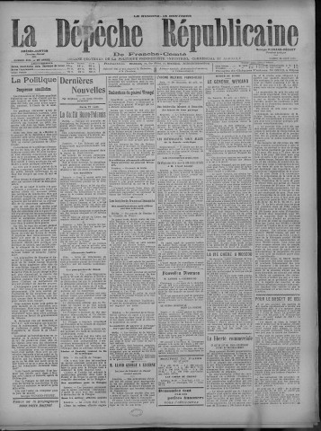 28/08/1920 - La Dépêche républicaine de Franche-Comté [Texte imprimé]
