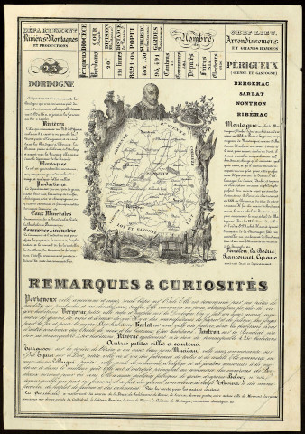 24. Doubs. Remarques et curiosités. Gravé par A. Thez. 10 lieues communes. [Document cartographique] , 1831/1836