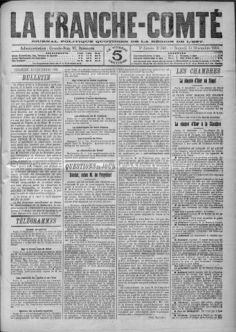 12/12/1891 - La Franche-Comté : journal politique de la région de l'Est