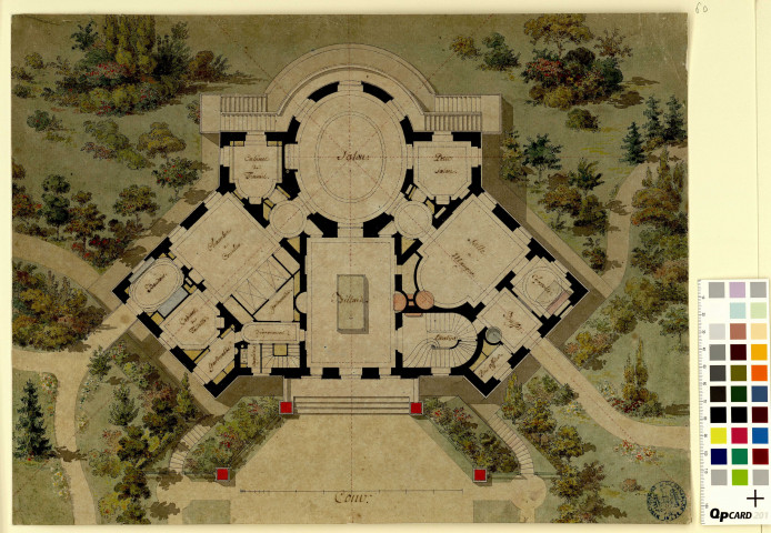 Château de Colmoulins près du Havre. Plan / Pierre-Adrien Pâris , [S.l.] : [P.-A. Pâris], [1700-1800]