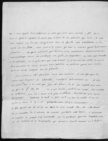 Ms 1890 - Correspondance de Charles Weiss (tome III) : Claude-Marie Pillet, collaborateur de L.-G. Michaud.