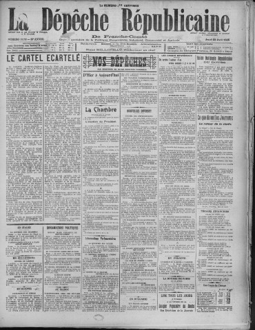 23/04/1925 - La Dépêche républicaine de Franche-Comté [Texte imprimé]