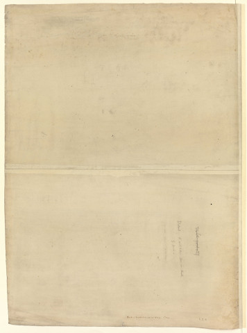 Versailles [Dessin] : Théâtres : détail d'architecture pour un théâtre ? ou petit côté de la salle des Notables ? Draperie semblable au rideau d'une scène de théâtre, mais comportant deux portes symétriques , 1750/1799