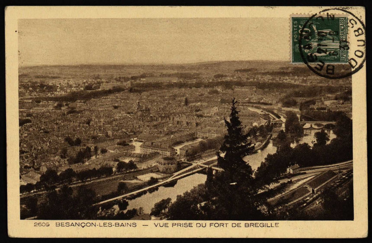 Besançon-les-Bains - Vue prise du Fort de Bregille [image fixe] , Mulhouse : Braun & Cie, 1904/1937