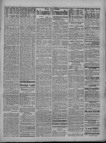 06/04/1915 - La Dépêche républicaine de Franche-Comté [Texte imprimé]