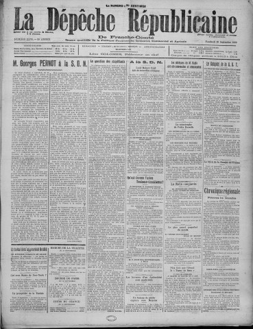 20/09/1929 - La Dépêche républicaine de Franche-Comté [Texte imprimé]
