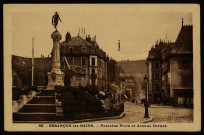 Besançon - Besançon-les-Bains - Fontaine et Avenue Carnot. [image fixe] , Besançon : Les Editions C. L. B. - Besançon), 1914/1930