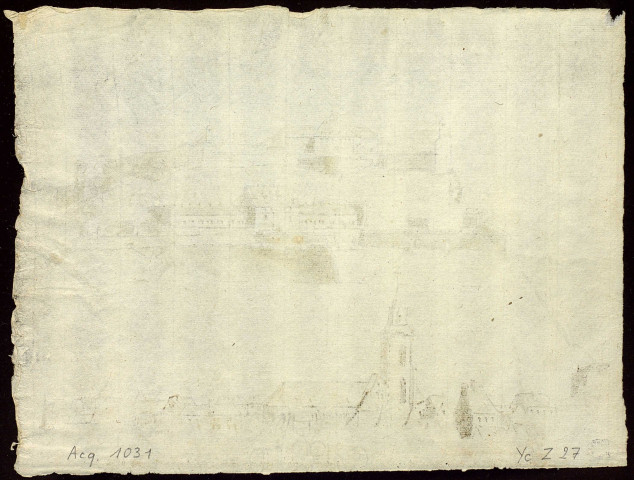 Vue de la citadelle de Besançon , [Besançon], [circa 1730]