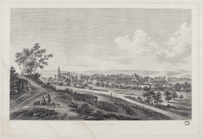Vue de la ville d'Arbois [estampe] : en Franche-Comté / Lallemand del., C. Fessard sc. , [S.l.] : [s.n.], [1700-1799]