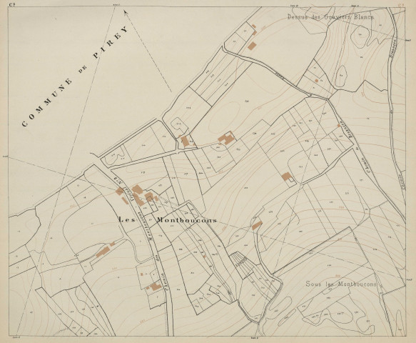 Plan de Besançon et de son territoire, découpé en 93 planches.