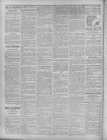20/09/1919 - La Dépêche républicaine de Franche-Comté [Texte imprimé]
