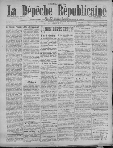 16/09/1921 - La Dépêche républicaine de Franche-Comté [Texte imprimé]