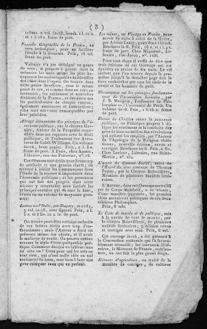 26/05/1796 - Le Nouvelliste littéraire [Texte imprimé]