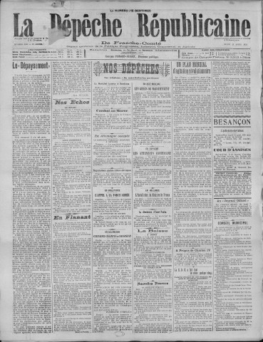 11/04/1921 - La Dépêche républicaine de Franche-Comté [Texte imprimé]
