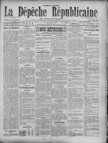 14/05/1925 - La Dépêche républicaine de Franche-Comté [Texte imprimé]