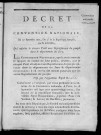 Décret de la Convention Nationale du 27 Septembre 1793 qui adjoint le citoyen Prost aux représentans du peuple dans le département du Jura. Séance du 4 Octobre 1793