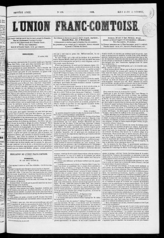 14/10/1852 - L'Union franc-comtoise [Texte imprimé]