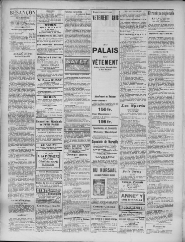 22/03/1925 - La Dépêche républicaine de Franche-Comté [Texte imprimé]