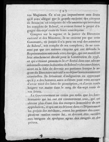 L'Administration municipale de Besançon à ses concitoyens. 19 prairial