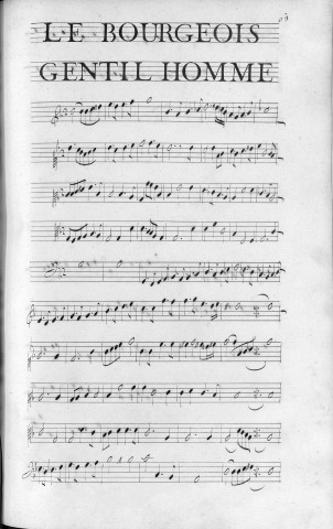 Le Bourgeois gentilhomme / musique de Jean-Baptiste Lully ; livret de Molière