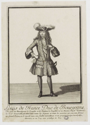 Louis de France Duc de Bourgogne / H Bonnart, ex au Coq avec privillege du Roy.- H. Bonnart