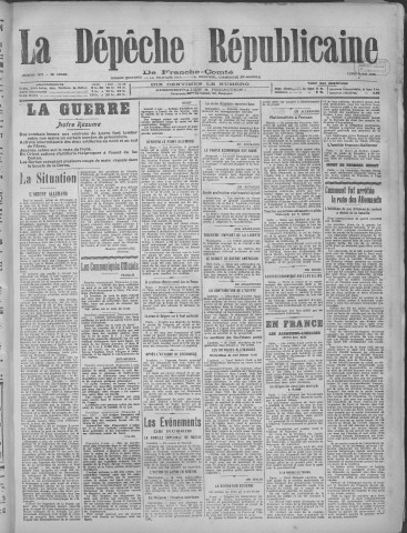 06/05/1918 - La Dépêche républicaine de Franche-Comté [Texte imprimé]