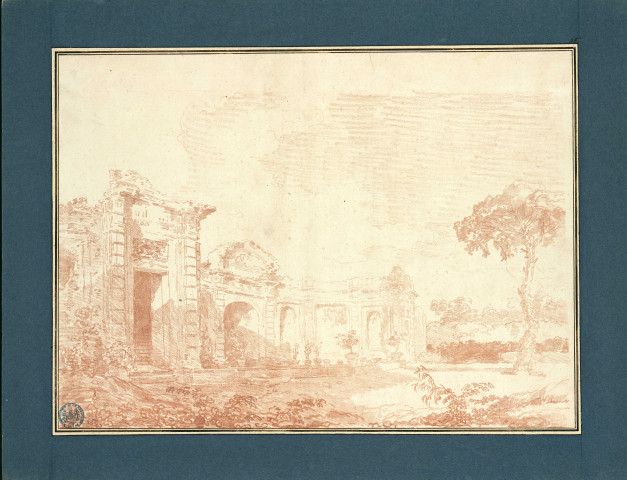 48 - Vue du Teatro dell'acqua de la villa Mondragone , [Rome], [1761]