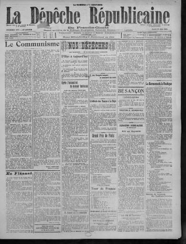 26/06/1922 - La Dépêche républicaine de Franche-Comté [Texte imprimé]