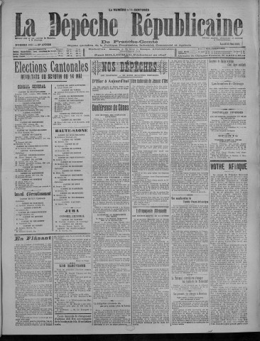 15/05/1922 - La Dépêche républicaine de Franche-Comté [Texte imprimé]