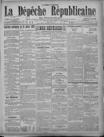 17/07/1925 - La Dépêche républicaine de Franche-Comté [Texte imprimé]