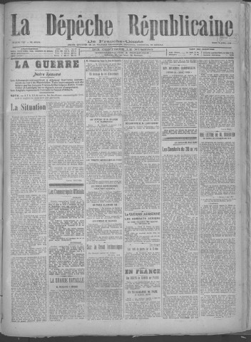 02/04/1918 - La Dépêche républicaine de Franche-Comté [Texte imprimé]