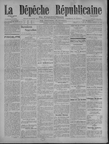 30/05/1920 - La Dépêche républicaine de Franche-Comté [Texte imprimé]