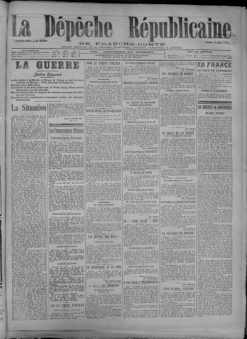 20/08/1917 - La Dépêche républicaine de Franche-Comté [Texte imprimé]