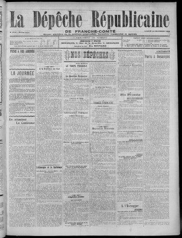 23/12/1905 - La Dépêche républicaine de Franche-Comté [Texte imprimé]