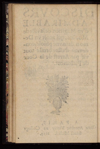 Discours admirable d'un magicien de la ville de Moulins, qui avoit un démon dans une phiole, condemné d'estre bruslé tout vif par arrest de la Cour de parlement.