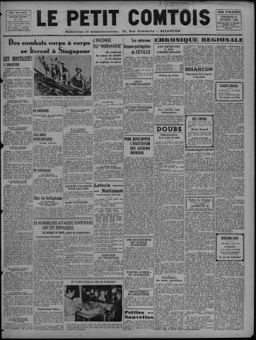 13/02/1942 - Le petit comtois [Texte imprimé] : journal républicain démocratique quotidien